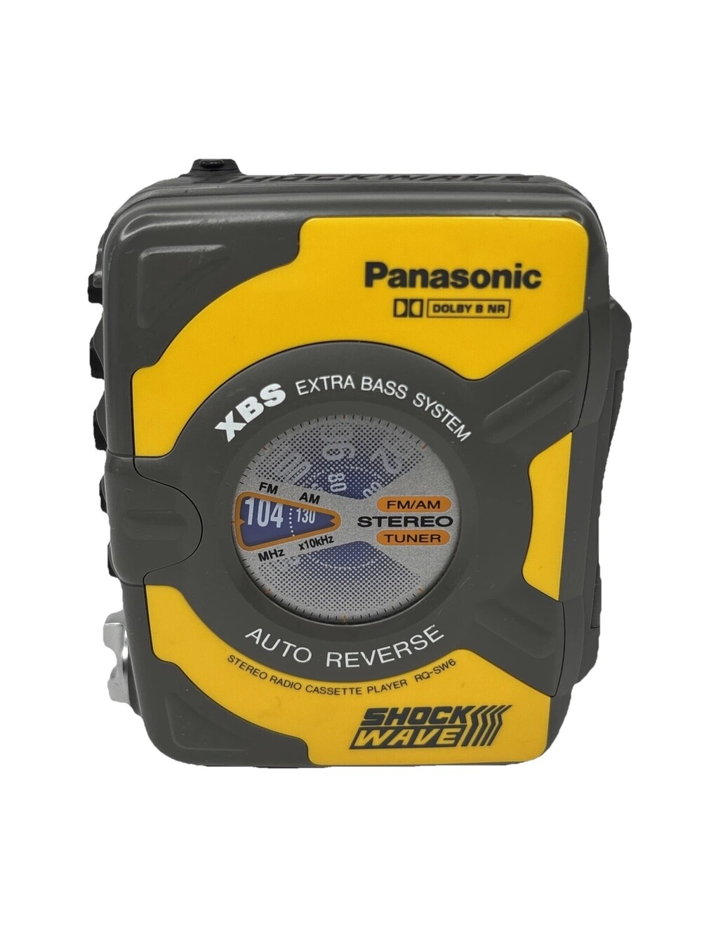 Panasonic RQ-SW6 Shockwave Portable AM/FM Yellow Cassette Player Tested